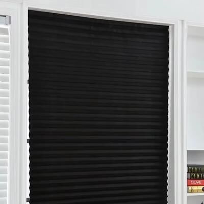 Inspired Finds Self Adhesive Pleated Window Blinds Half Curtain For Bathroom Balcony And Living Room Privacy Shade grey 1.97x5.91 Ft