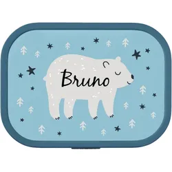 Mepal Brotdose selbst gestalten im Design "Brotdose Einschulung: Eisbär" – BPA-freie personalisierte Lunchbox mit eigenem Foto & Namen für Kinder