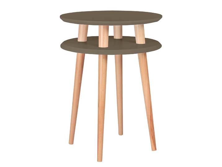 Bout de canapé Ø 45cm Marron/Marron