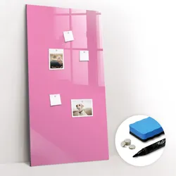 MAGNETTAFEL 60x120 Rosa schwarzer Marker