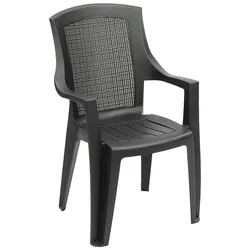 Dmora Masainass - Outdoor-Stuhl, Anthrazitgrau, ein Stuhl Made in Italy