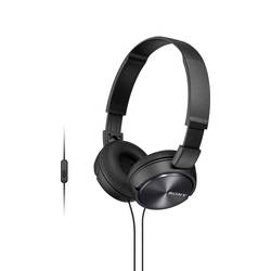 Sony MDR-ZX310AP On Ear Kopfhörer kabelgebunden Schwarz Headset, Faltbar Handy MDRZX310APB.CE7