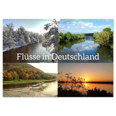 Flüsse in Deutschland (Wandkalender 2027 DIN A3 quer), CALVENDO Monatskalender