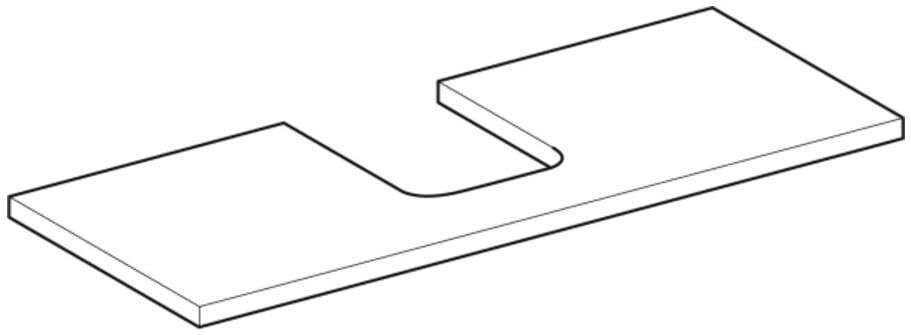 Geberit Waschtisch-Platte One 120x3x47cm, w/lack. ma, Ausschn mittig (505275002)