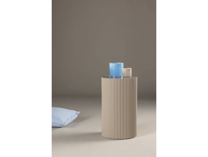 Venture Home Beistelltisch Lenox, runder Beistelltisch, gerillte Optik, Ø 31 cm, Ablagetisch, MDF, strukturierte Seiten, kompakt, dekorativ