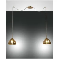 Fabas Luce GLOW Pendelleuchte E27 2x40W Messing/amber