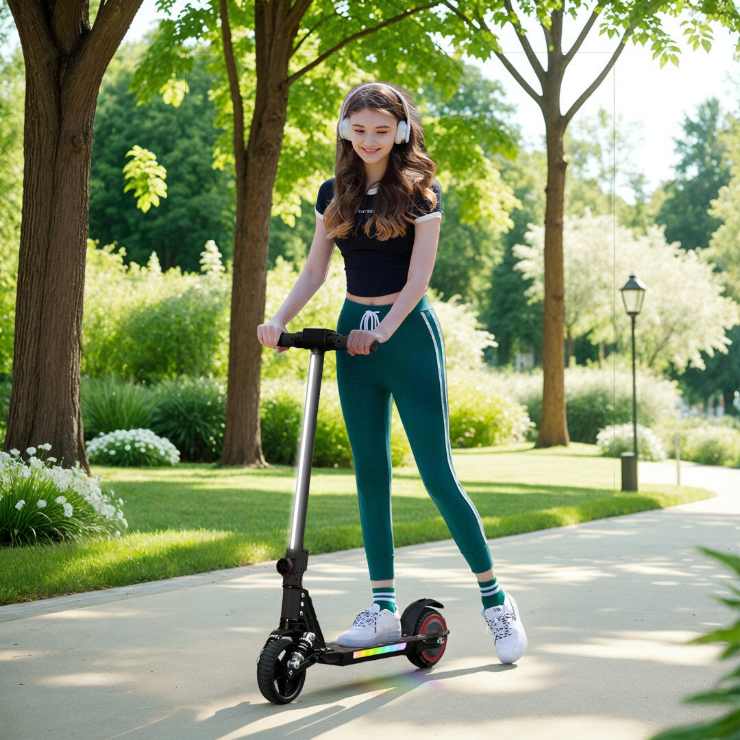 Metro SPORTNOW Folding Electric Ride-on Scooter, Ride on Toy Black 1