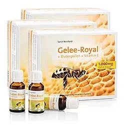 Gelee-Royal + Blütenpollen + Vitamin-E-Trinkfläschchen 3-Monats-Kur - 1800 ml