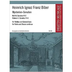 Mysterien-Sonaten Band 2 (Nr.6-10) für Violine und Bc, Fachbücher von Heinrich Ignaz Franz von Biber