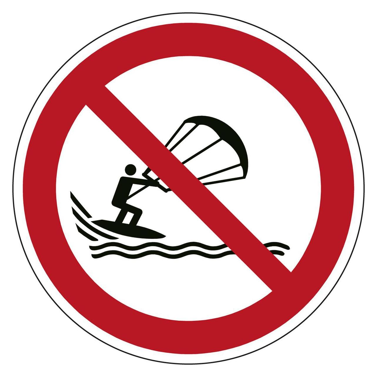 Brady ISO-Sicherheitsschild - Kitesurfen verboten (P/P065/NT/PE-DIA315-1)