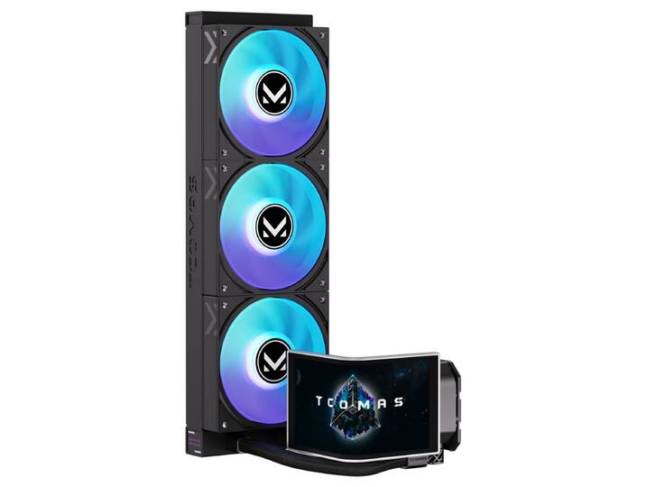 NEOX 360 ARGB Refroidisseur de CPU AIO – Écran AMOLED incurvé de 6,67 avec effets visuels 3D, Écran personnalisable, Compatible avec Intel LGA 1851/1700 &amp; AMD AM5/AM4