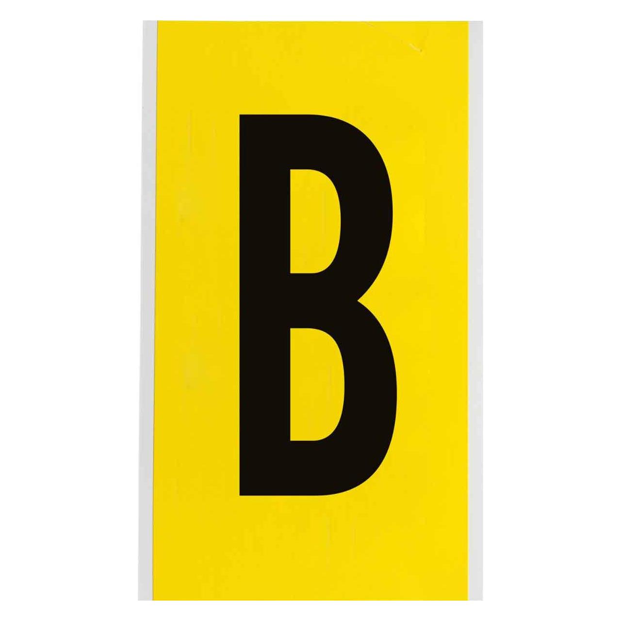 Brady 3470-B, B-499, Nylongewebe, Buchstabe B, Schwarz auf Gelb, 127 x 228mm, Schrifthöhe 152mm(25 (3470-B)
