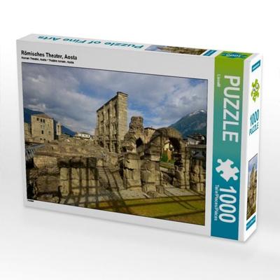 CALVENDO Puzzle Römisches Theater, Aosta | 1000 Teile Lege-Größe 64x48cm Foto-Puzzle für glückliche Stunden