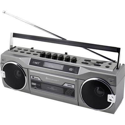 Soundmaster Retro Kassettenrecorder mit Radio DAB+, FM Kassette, DAB+, UKW, Bluetooth®, AUX -