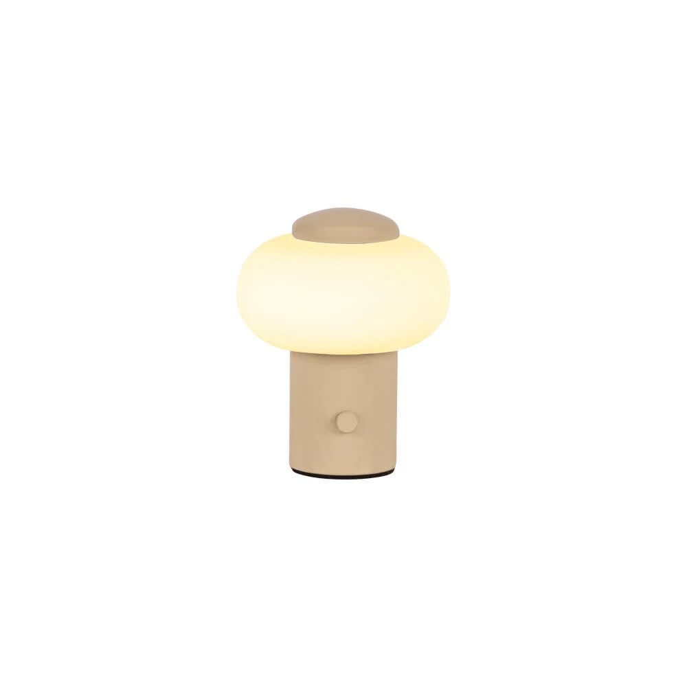Lucide GUSTAV Oplaadbare LED Tafellamp - Crème - Accentlamp voor Slaapkamer