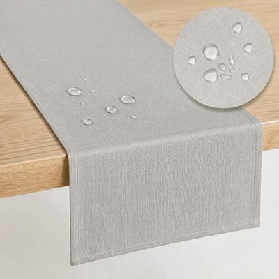Tischläufer OTTO HOME "Josée wasserabweisend", grau (beige), B:180cm L:40cm, Polyester, Tischdecken, uni, verschiedene Größen, Tischläufer, Deko, wasserabweisend