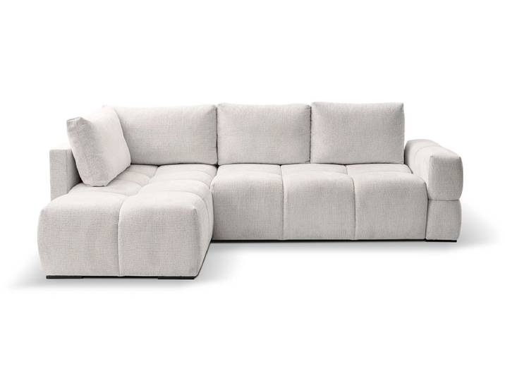 Ecksofa TAREMI Polyester cremeweiss