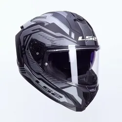 LS2 Integralhelm FF817 Challenger II Dravix Grau Matt XS