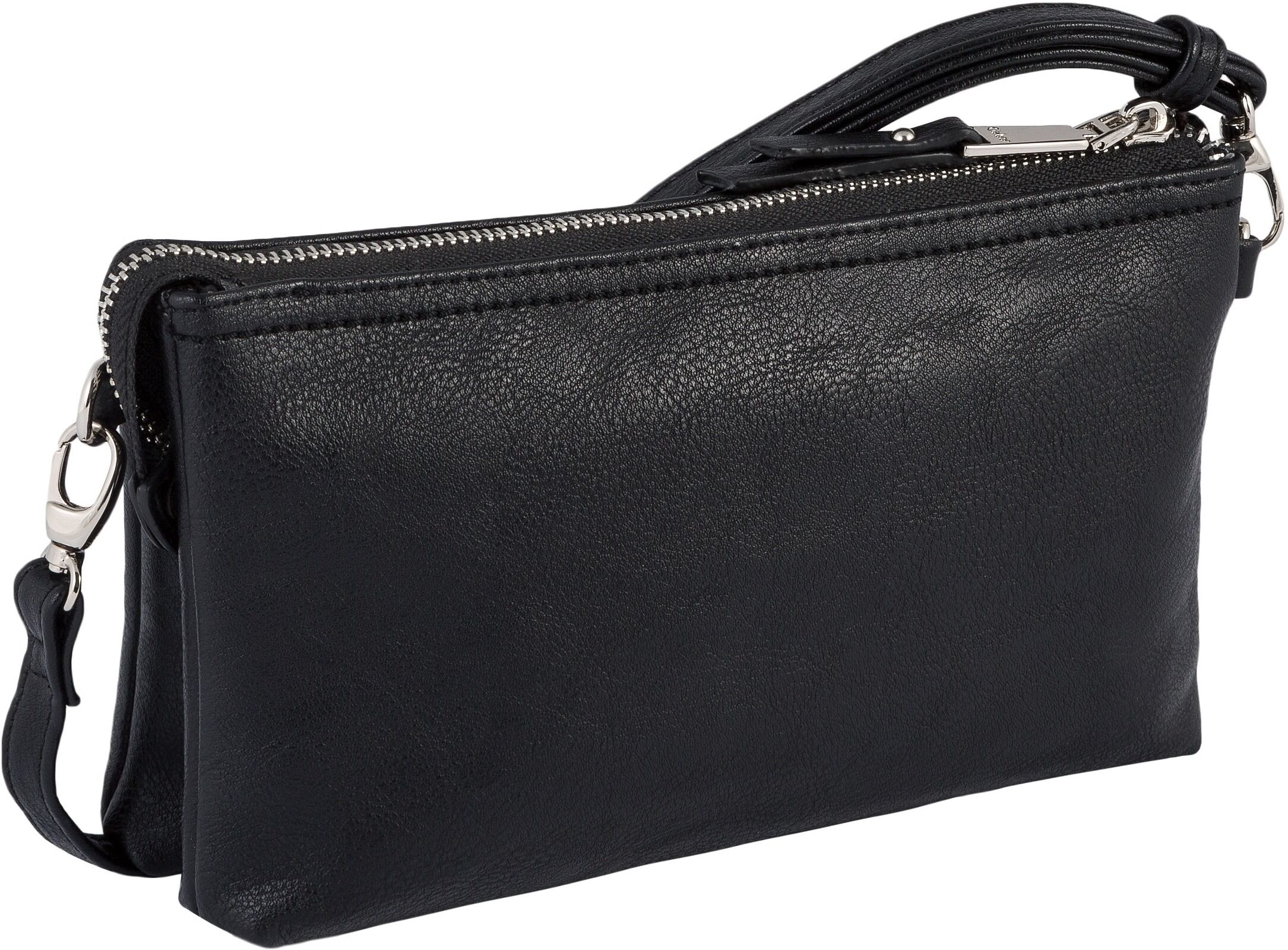 Abendtasche GABOR "Emmy", Damen, Gr. B/H/T: 22,5cm x 13,5cm x 4,5cm, schwarz, Polyurethan, Polyurethan (PU), Taschen Abendtasche, aus weichem Lederimitat als praktisch lässige "Bag in Bag" tragbar schwarz B/H/T: 22,5cm x 13,5cm x 4,5cm