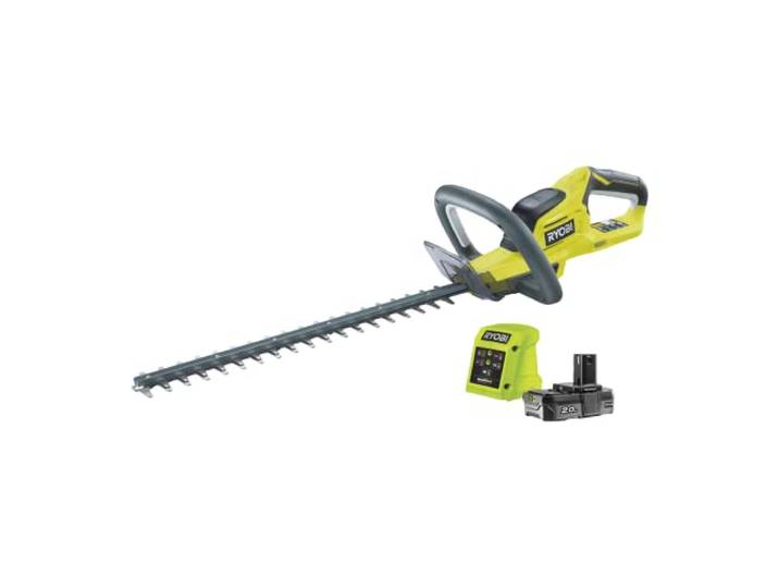 RYOBI 18 V ONE+ Akku-Heckenschere RHT184520, 45 cm diamantgeschliffenes Messer mit Einer Schnittstärke von 18mm, inkl. Akku und Ladegerät