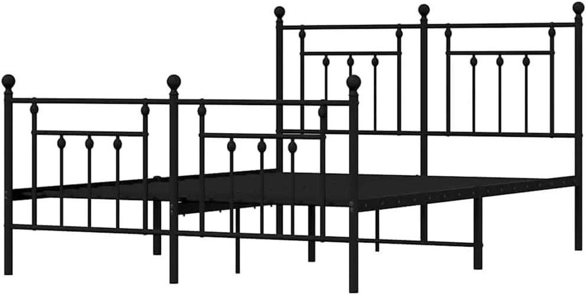 Zwart metalen bedframe voor volwassenen 140x200 cm