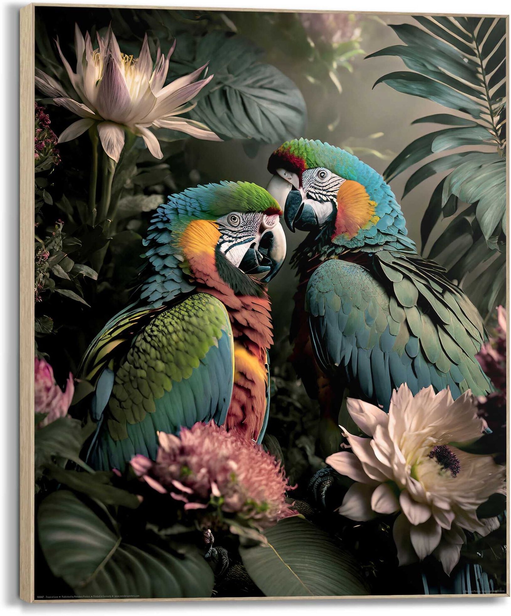 Reinders! Wandbild REINDERS "Tropical Love", grün (farbe bild(er): grün), B:50cm H:40cm T:3cm, MDF, Bilder, Wandbild