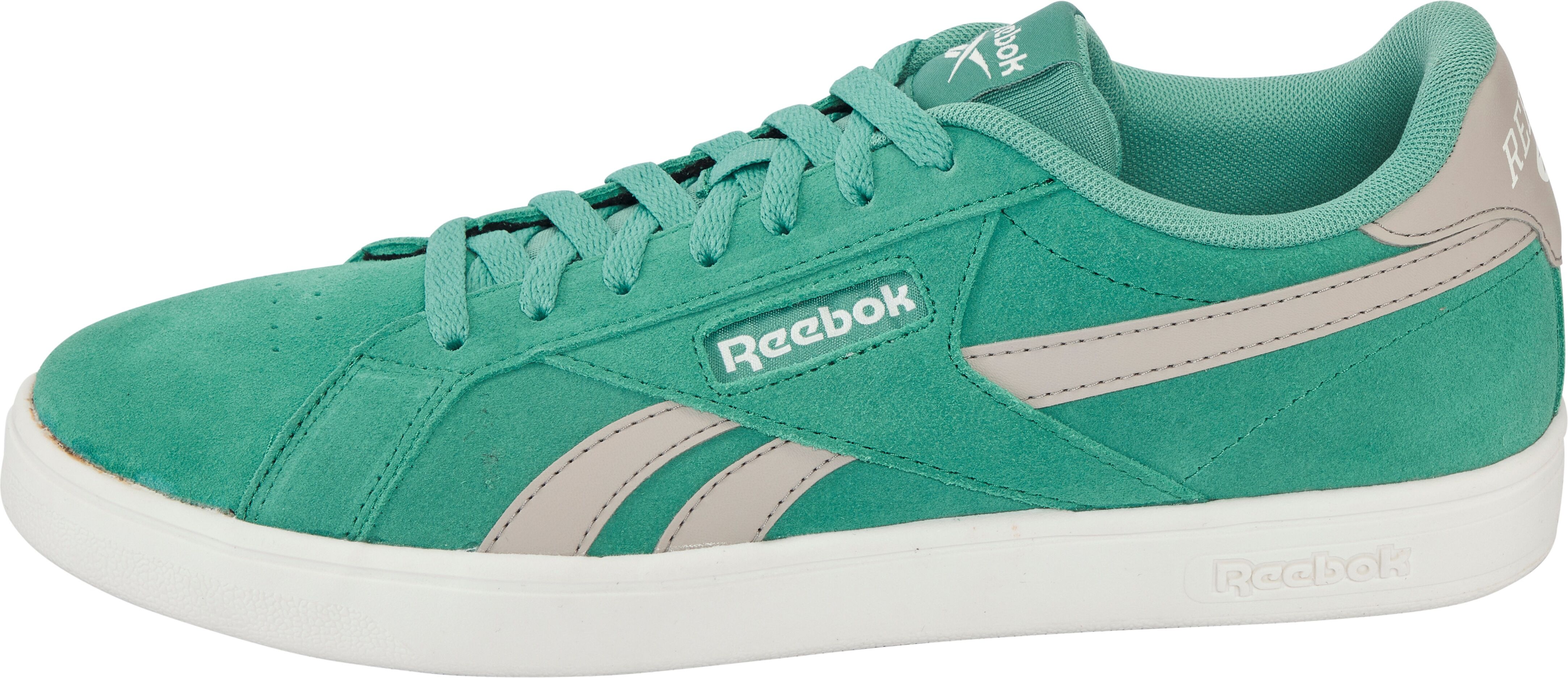 Sneaker REEBOK CLASSIC "REEBOK COURT RETRO", Damen, Gr. 39, grün (upgradegrün, moonstone, chalk), Leder, Synthetik, Schuhe Sneaker upgradegrün, moonstone, chalk 39
