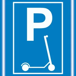 HB-Druck P Parkplatz E- Scooter Schild A4 (210x297mm)