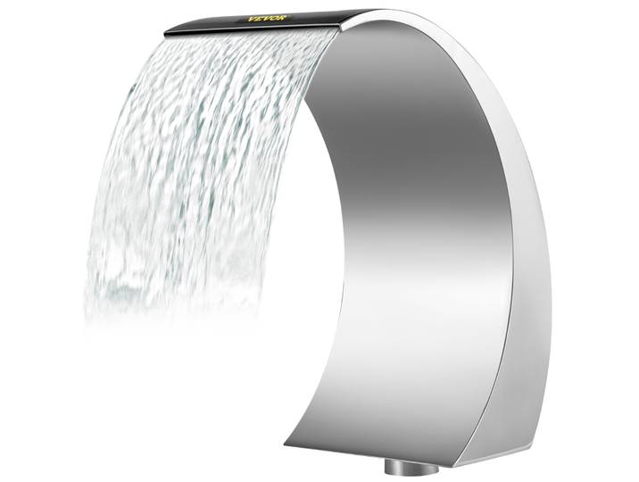 SucceBuy 60x3 0/40x20cm fontaine de piscine cascade fontaine en acier inoxydable étang jardin natation caractéristique matériel décoratif robinet