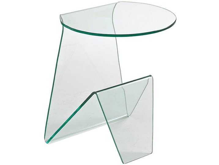 Beistelltisch PAROLI, transparent (transparent, transparent, transparent), B:45cm H:41cm T:41cm, Tische, Beistelltisch, Sicherheitsglas ESG
