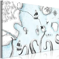 Artgeist, Bilder, Treasure Map (1 Part) Wide (120 x 80 cm)