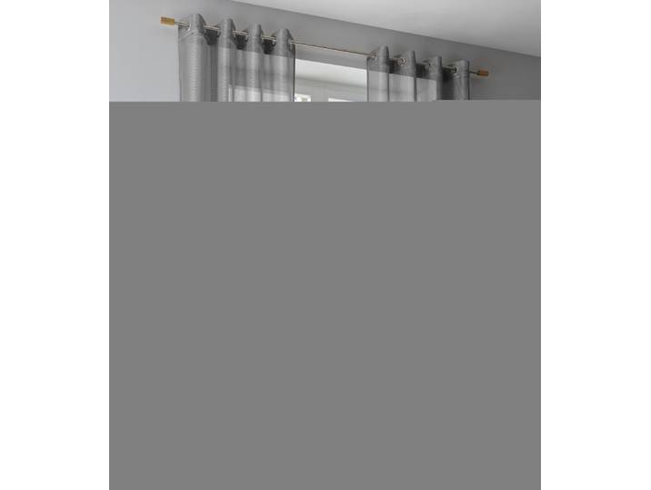 Vorhang KUTTI Vinola Gr. 1, grau (grau, silberfarben), B:130cm H:145cm, Wirkware, Polyester, Gardinen, Vorhang, Ösengardine modern Netzstruktur Glanz