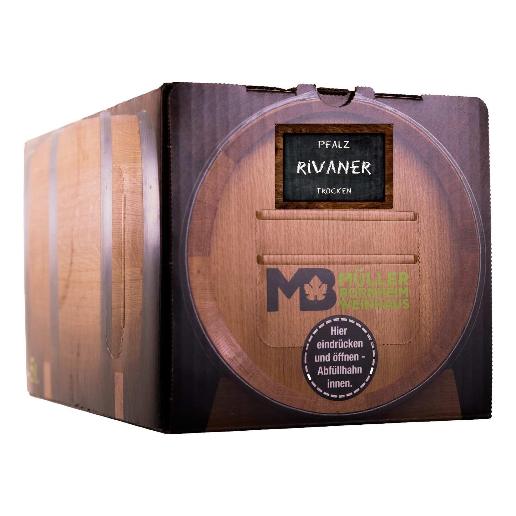 Weinhaus Müller Bornheim Pfalz Rivaner Weißwein trocken 12,5 % vol. 5 Liter Bag in Box