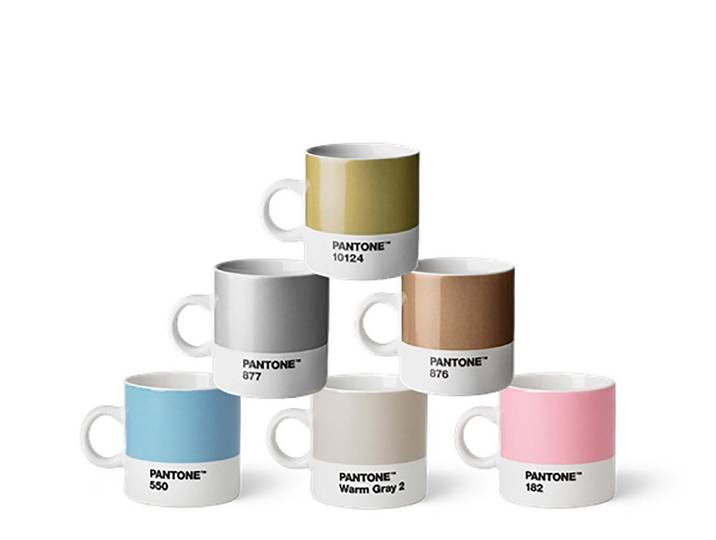 PANTONE Kaffeeservice, Porzellan Espressotasse 6er-Set, 120 ml
