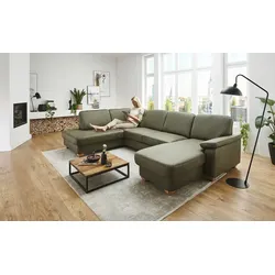 Kollektion Kraft Wohnlandschaft aus Mikrofaser Oliver ¦ grün ¦ Maße (cm): B: 300 H: 85 T: 202.0