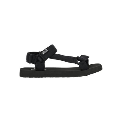 Sandale JACK WOLFSKIN "TAIGA SANDAL M", Herren, Gr. 45,5, schwarz, Synthetik, Schuhe Sandale, Sommerschuhe, Outdoorsandale