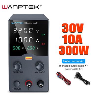 Wanptek DC Power Supply, Adjustable Lab Power Supply, Voltage Regulator, Variable Bench Power Supply For Electronics w aps3010h Black