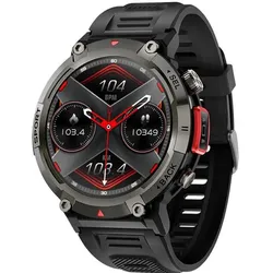 Giewont Veltori VT140-1 Smartwatch, schwarzes Silikonarmband (ohne SIM), Smartwatch