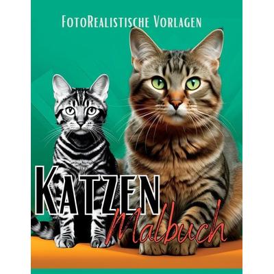 Malbuch Katze „Fotorealistisch“., Gebundene Ausgabe von Lucy´s Schwarze Malbücher, Tredition, 978-3-384-03979-8