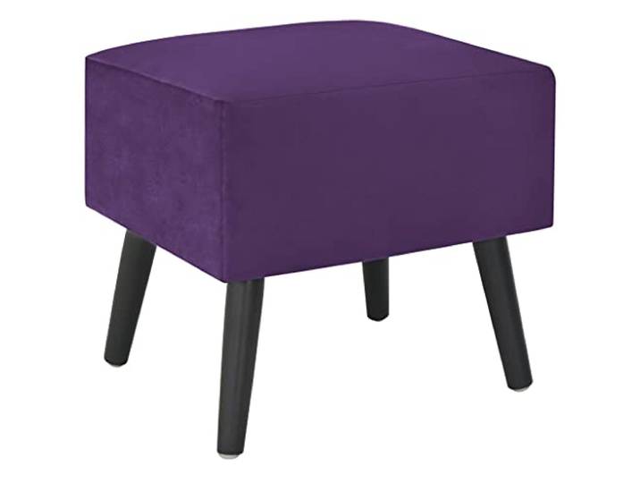KTHLBRH Nachttisch dunkelviolett 40 x 35 x 40 cm Samt Massives Kiefernholz, ausziehbare Schublade, langlebig, einfach zu montieren, Verwendung als Sitzsack