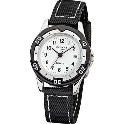 Quarzuhr REGENT "6800.79.10, F318", schwarz, Armbanduhren, Kinder, Quarzuhr, Armbanduhr, Kinderuhr, Lernuhr, Jungen, Schulanfang, Geschenkidee