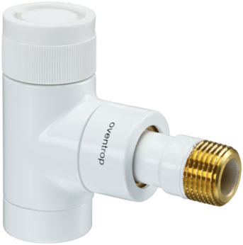 Oventrop Thermostatventil Baureihe E 1163062 1/2", Eck, weiss