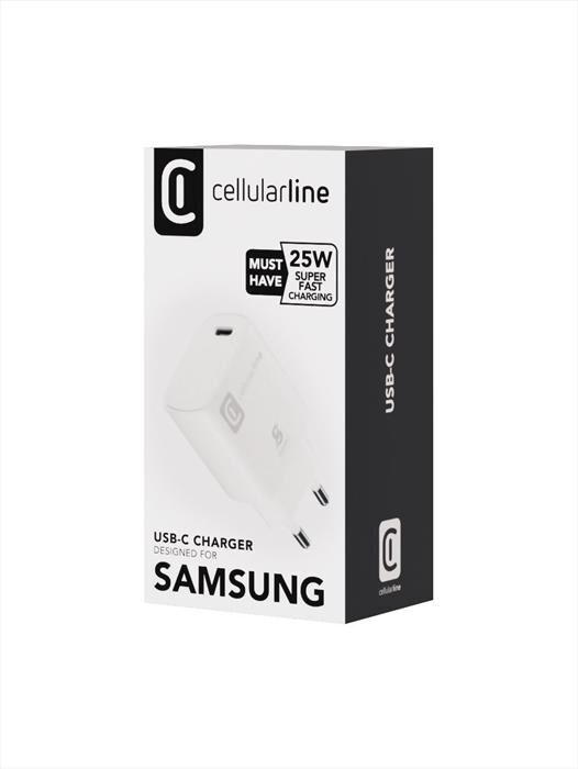 Cellular Line Caricatore Da Rete Achsmusbcpd25wsmlw-bianco