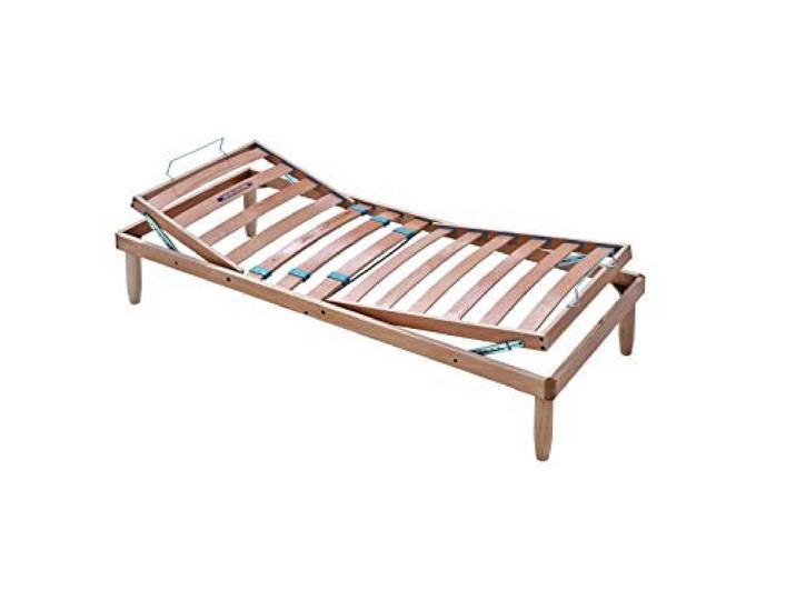 EVERGREENWEB Lattenrost 80 x 190 cm aus Natürliche Buchenholz, Manuelle Wendung, Kopf und Fuß verstellbar & Matratzenhalter,Othopädisches Klappbett mit Steifigkeitsreglern 4 Beine abnehmbar ORANGE