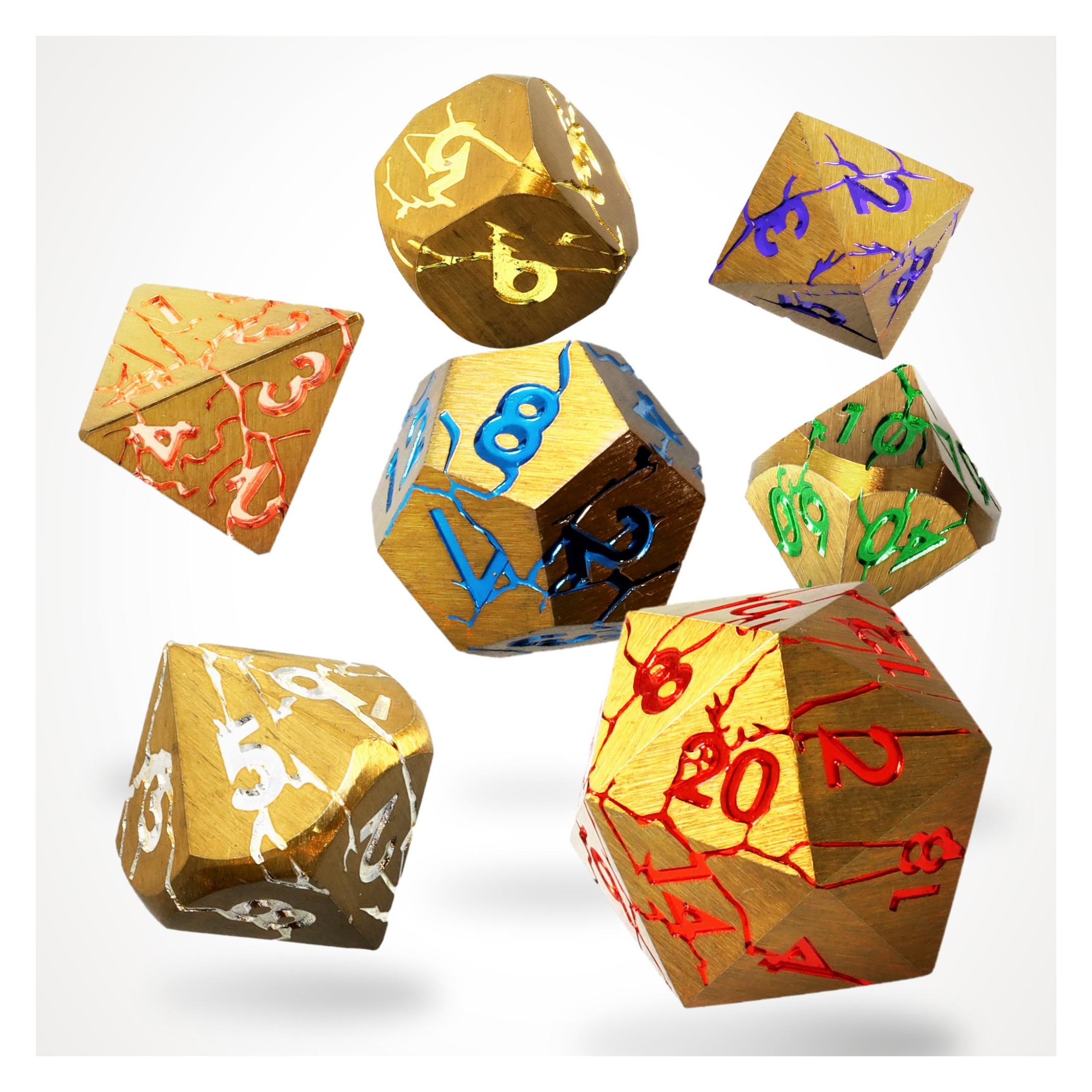 Glass Staff Chromatic Ruin (CritStones Anniversary Edition) Metal RPG Dice Set (69209635)