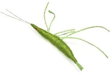 Uplift Picks Woolen Catnip Prawn Toy For Interactive Cat Play green