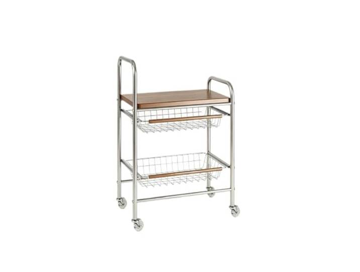 Rollbarer Aufbewahrungswagen, ausziehbarer Sofa-Beistelltisch Mehrzweck-Organizer for Wohnzimmer, Nachttisch und Snacks(Crystal Wheel)