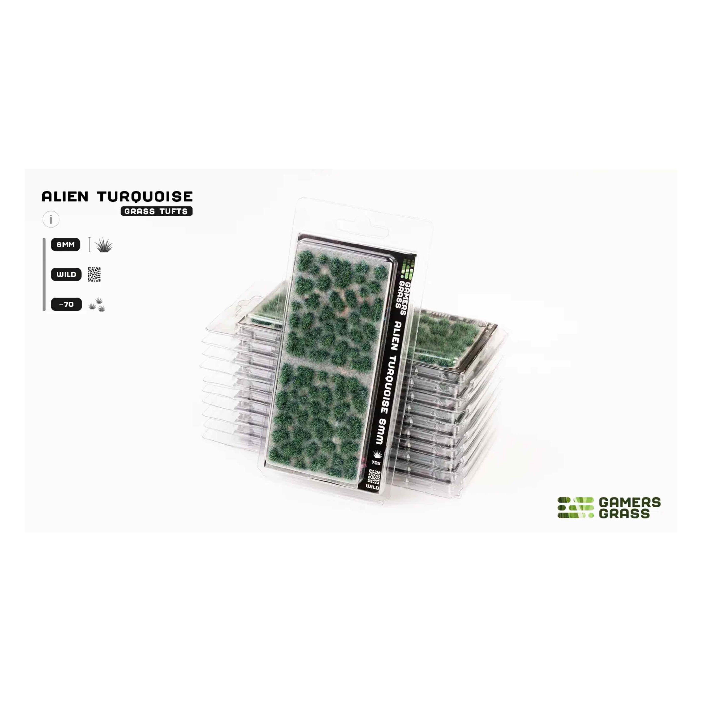 Gamers Grass : Spezialbüschel - 6 mm - Alien Türkis (Wild) (Kunststoff) (2004415)