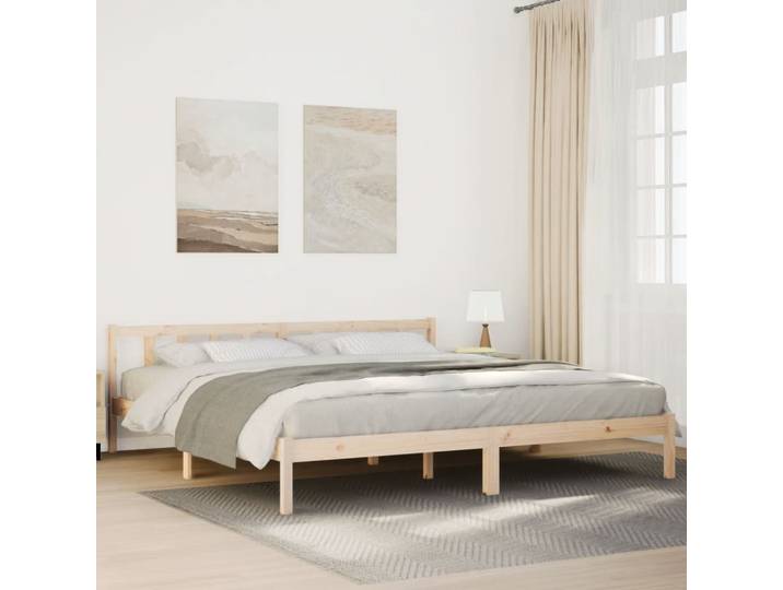 vidaXL Massivholzbett Extra Lang ohne Matratze 180x220 Kiefernholz