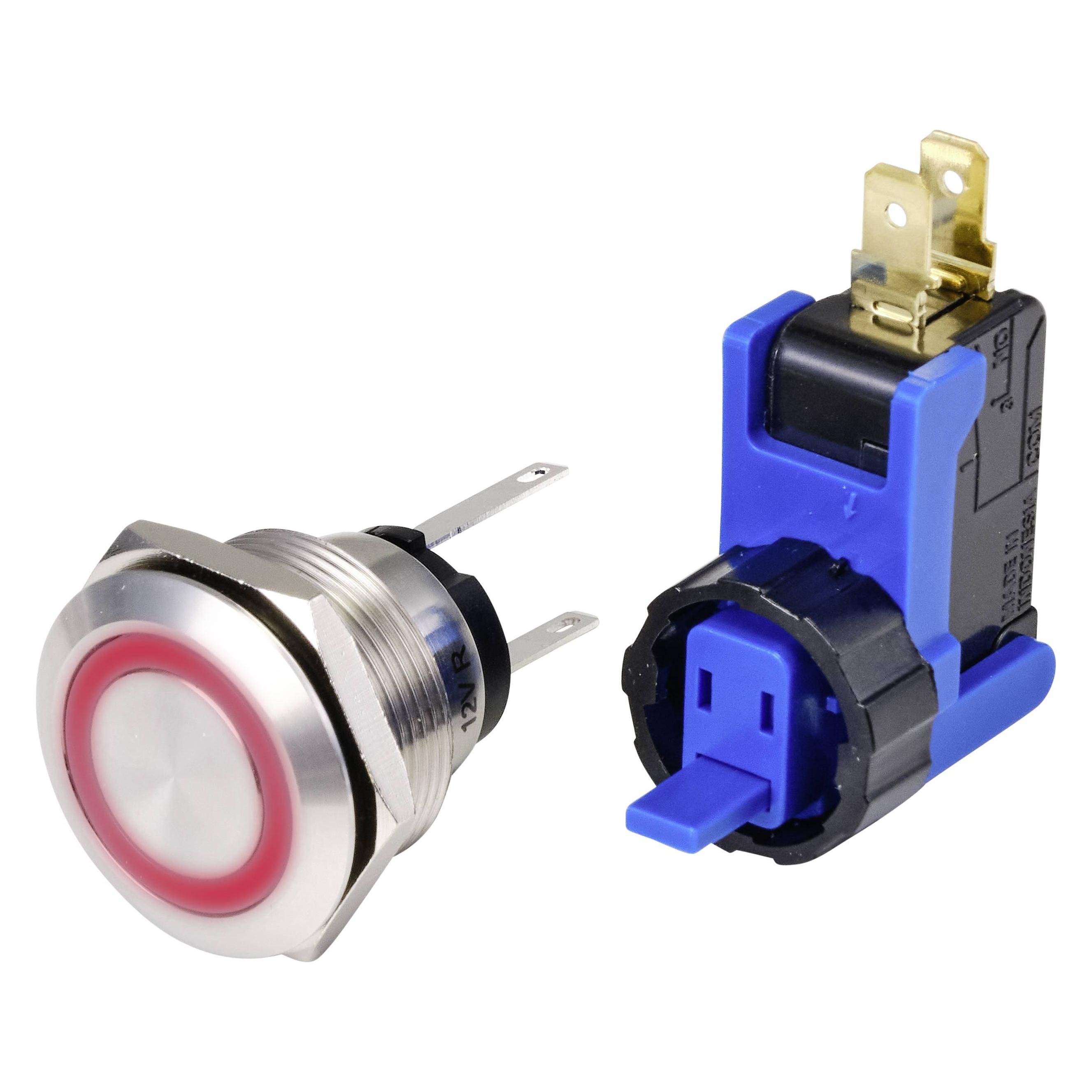 Tru Components Drucktaster mit Microschalter beleuchtet (TC-9201352)